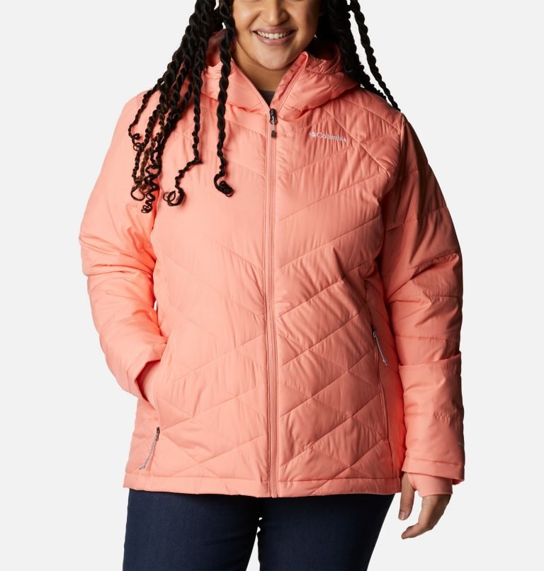 Women\'s Columbia Heavenly Hooded Jackets Coral | Plus Size CA-VL5C3